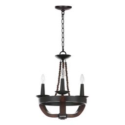 Safavieh Lucero 3-Light Chandelier in Black