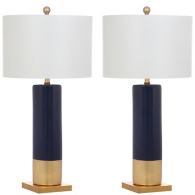 navy bedside lamp shade