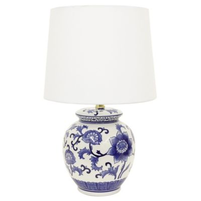 blue and white ceramic table lamps