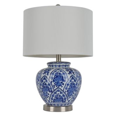 blue and white ceramic table lamps