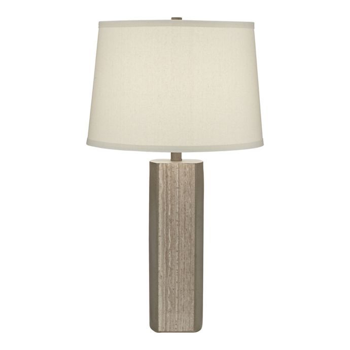 Pacific Coast® Lighting Faux Cement Table Lamp in Grey with Hardback