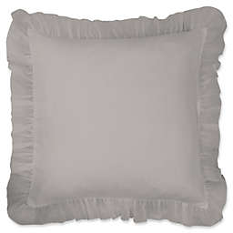 Cotton Voile European Pillow Sham in Grey
