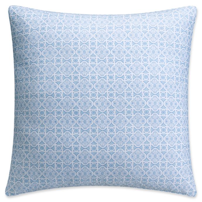 April Showers European Pillow Sham In White Blue Bed Bath Beyond