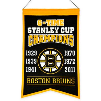 Nhl Boston Bruins 6 Time Champions Banner Bed Bath Beyond