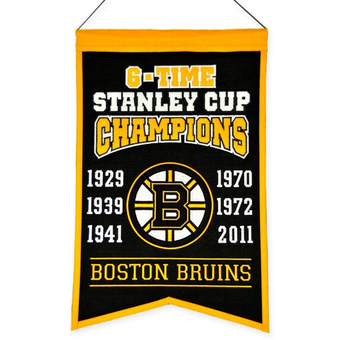 Nhl Boston Bruins 6 Time Champions Banner Bed Bath Beyond