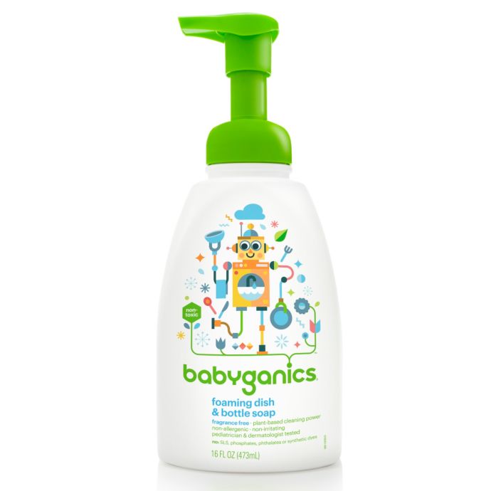 Babyganics® 16 oz. Fragrance-Free Foaming Dish & Bottle Soap | buybuy BABY