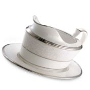 Noritake&reg; Silver Palace Gravy Boat with Tray