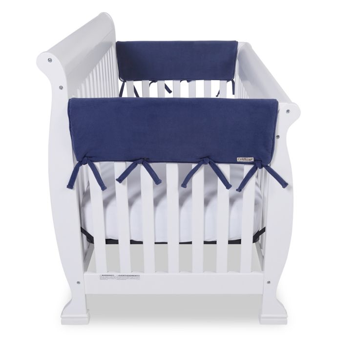 Trend Lab® CribWrap™ Wide Short Fleece Rail Cover in Navy (Set of 2) buybuy BABY