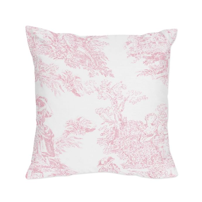 Sweet Jojo Designs French Toile Square Throw Pillow In Pink White