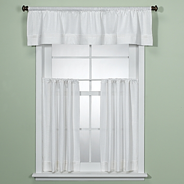 Maison White Kitchen Window Curtain Tiers. View a larger version of this product image.