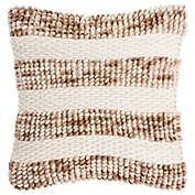 Safavieh Loop & Weave Striped Square Throw Pillow in Eggshell