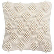 Safavieh Spaced Diamond Loop Square Throw Pillow in Natural