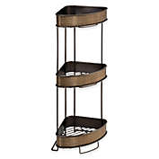 iDesign&reg; Twillo 3-Tier Standing Corner Storage Shelf in Bronze