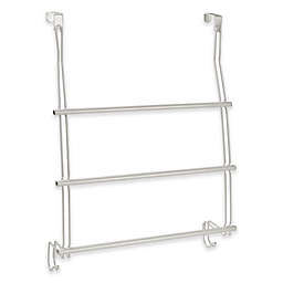 iDesign® 3-Bar Over-the-Door Towel Rack in Pearl White
