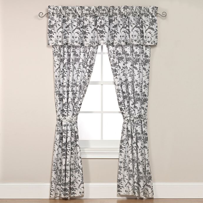 Laura Ashley® Amberley Rod Pocket Window Curtain Panel Pair And Valance