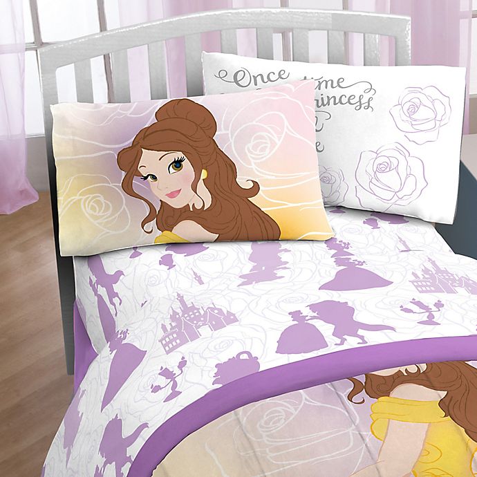 Disney Beauty The Beast Beauty Belle En Rose Sheet Set Bed