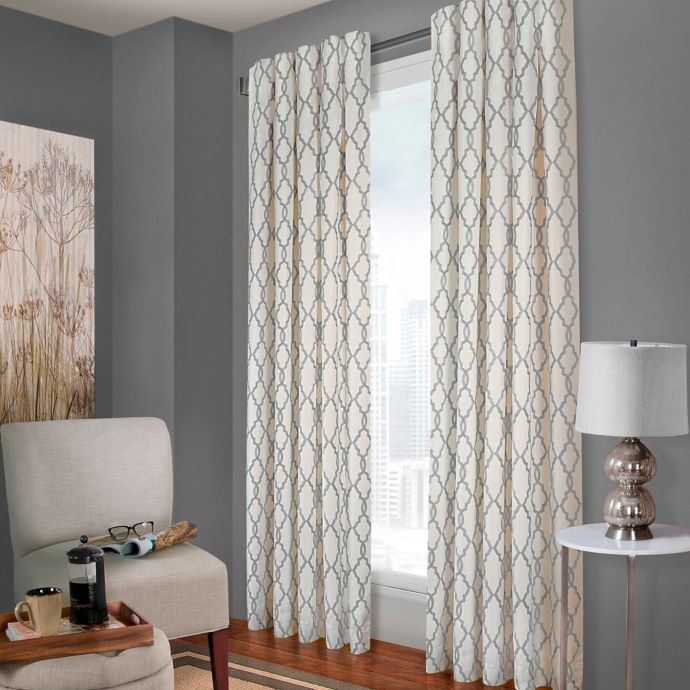 Designer S Select Claudia Geo Back Tab Window Curtain Panel In