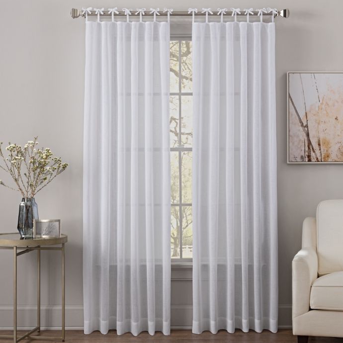 Sahara Tie Top Sheer Window Curtain Panel Bed Bath Beyond