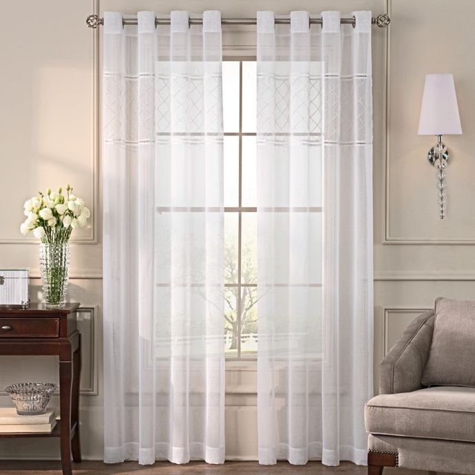 Grace Grommet Top Sheer Window Curtain Panel | Bed Bath ...