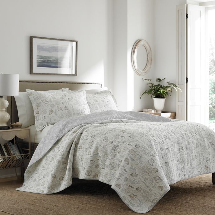 Laura Ashley Harmony Coast Reversible Quilt Set Bed Bath Beyond