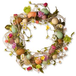 National Tree Company Garden Accents 18-Inch Easter Egg Wreath