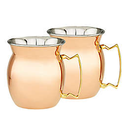 Old Dutch International 16 oz. Moscow Mule Mugs in Copper and Stainless Steel (Set of 2)