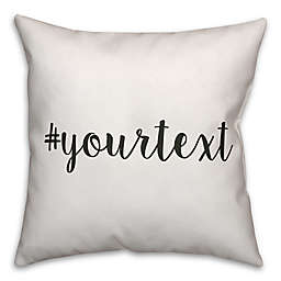 Designs Direct Script Font Hashtag Square Throw Pillow