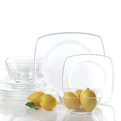 glass dinnerware set
