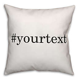 Designs Direct Serif Font Hashtag Square Throw Pillow in Honey