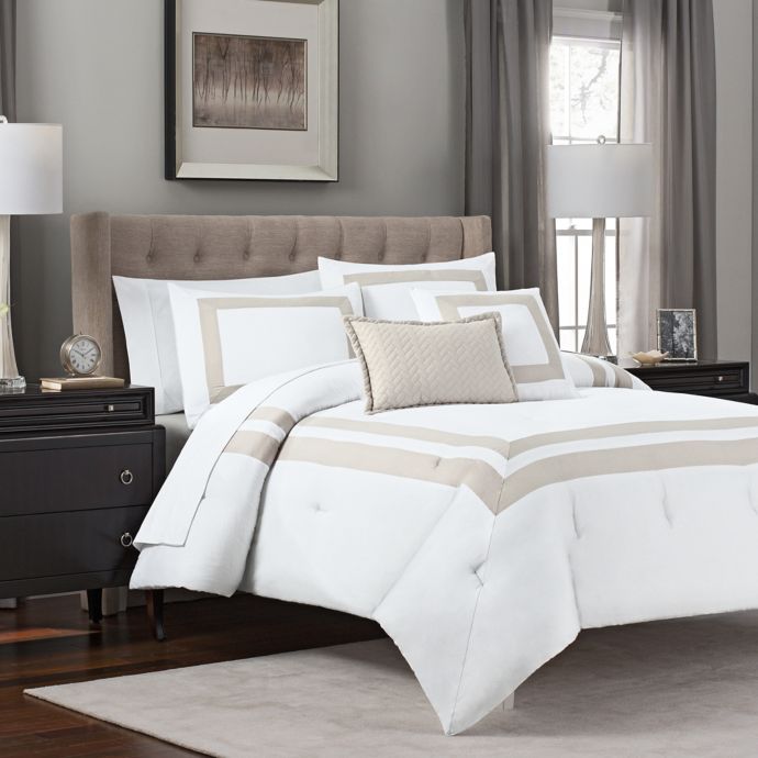 Double Banded 5 Piece Hotel Style Comforter Set Bed Bath Beyond