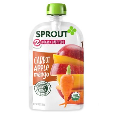 Sprout&reg; 4 oz. Stage 2 Organic Baby Food in Carrot, Apple and Mango. View a larger version of this product image.