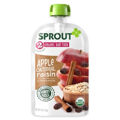 Sprout&reg; 4 oz. Stage 2 Organic Baby Food in Apple, Cinnamon and Oatmeal