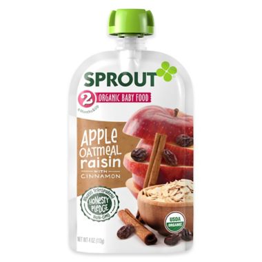 Sprout&reg; 4 oz. Stage 2 Organic Baby Food in Apple, Cinnamon and Oatmeal. View a larger version of this product image.