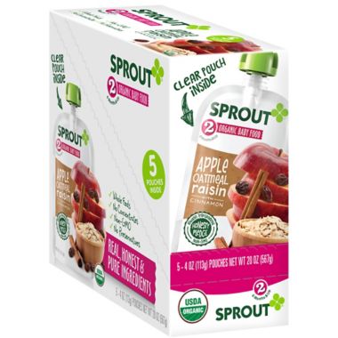Sprout&reg; 4 oz. Stage 2 Organic Baby Food in Apple, Cinnamon and Oatmeal. View a larger version of this product image.
