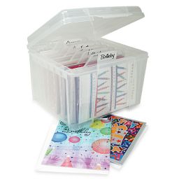 IRIS® Card Storage Box with Dividers