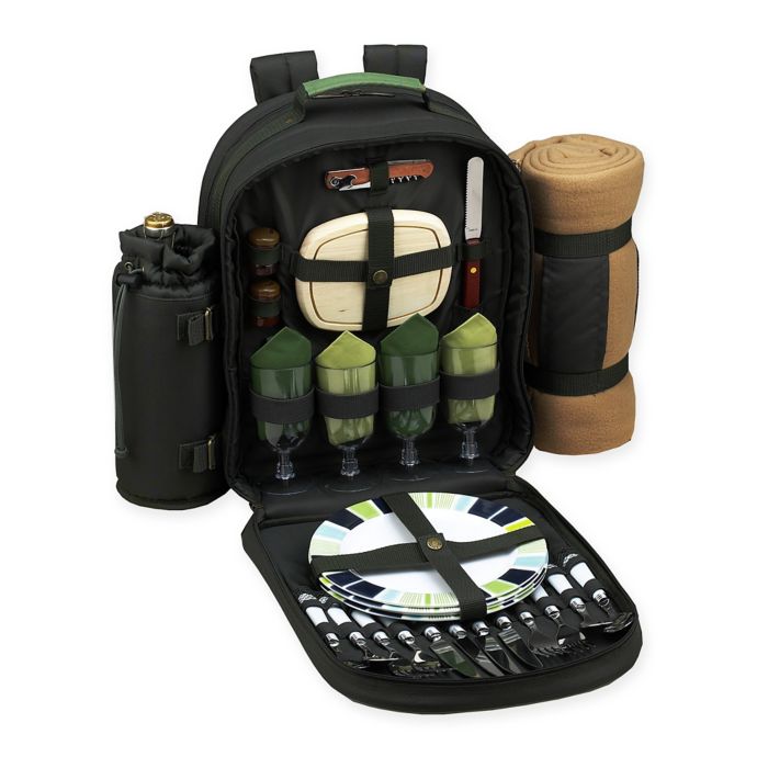 Picnic at Ascot 4Person Picnic Backpack with Blanket Bed Bath & Beyond