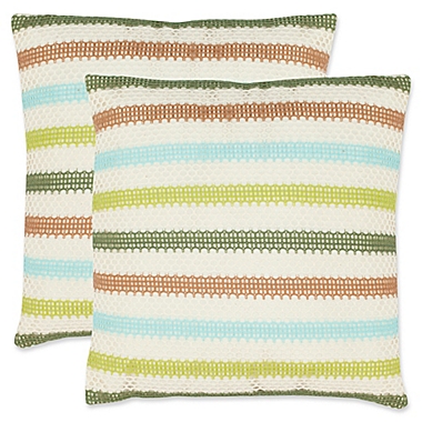 Safavieh Bleeker 18-Inch Square Throw Pillows (Set of 2). View a larger version of this product image.