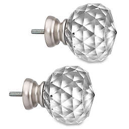 Cambria® Premier Complete Faceted Ball Finials in Polished Nickel (Set of 2)