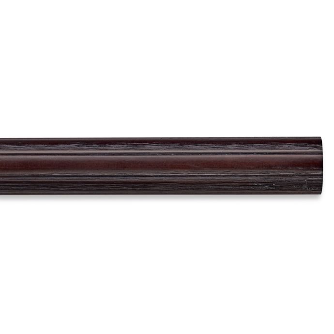 Cambria Premier Weathered Wood Fluted Curtain Rod In Java Bed