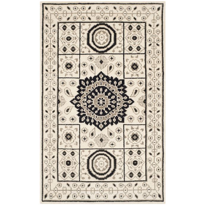 Safavieh Kenya Bordered Medallion Rug in Ivory/Grey Bed Bath & Beyond
