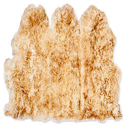 Safavieh Sheepskin 3-Foot x 5-Foot Area Rug in Off White/Brown