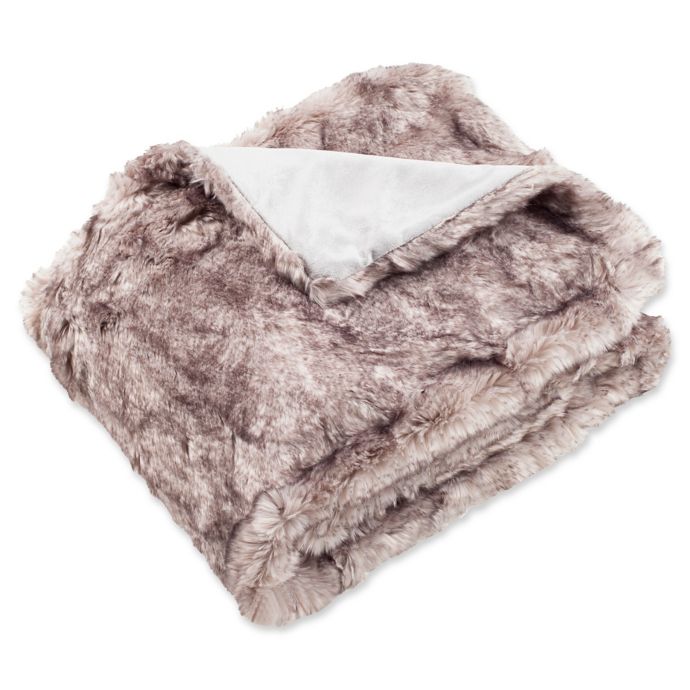 Safavieh Faux Grey Chinchilla Throw Blanket Bed Bath Beyond