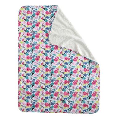 Clairebella Floral Microfiber Throw Blanket in Pink | Bed Bath & Beyond