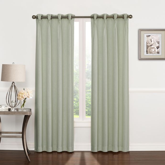 Riverstone Pinch Pleat Grommet Top Window Curtain Panel Bed Bath