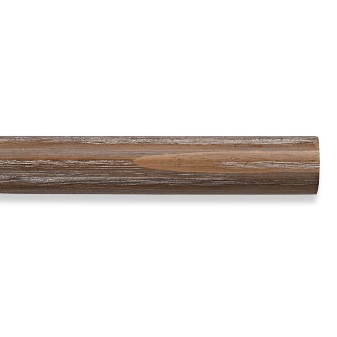 Cambria Premier Weathered Wood Smooth Curtain Rod In Smoke Bed
