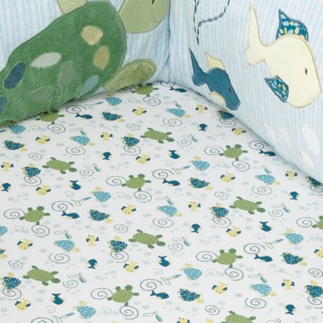 Cocalo Baby Turtle Reef Fitted Crib Sheet Buybuy Baby