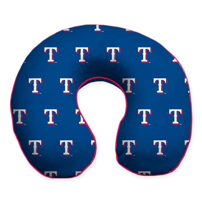 Mlb Texas Rangers Plush Microfiber Travel Pillow Bed Bath - 