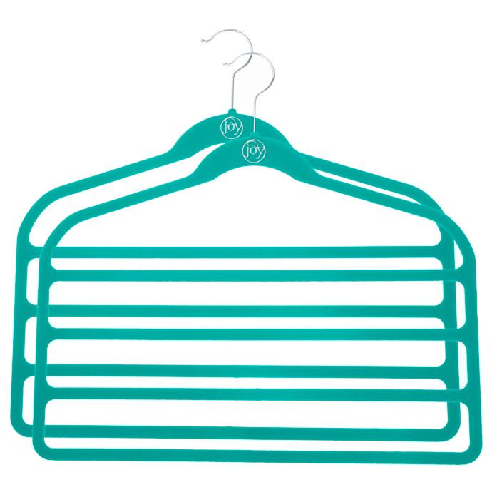 Joy Mangano Huggable Hangers® 2 Pack 4 Bar Pant Hangers Bed Bath And Beyond 5387