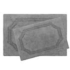 Alternate image 1 for Laura Ashley Reversible Bath Rugs in Charcoal (Set of 2)