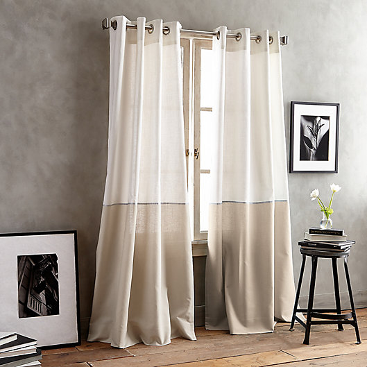 Alternate image 1 for DKNY Color Band Grommet Top Window Curtain Panel (Single)